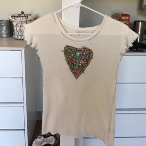 free people heart tee